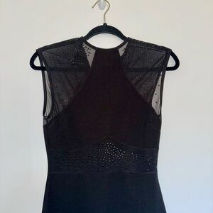 Windsor Black Dress with Embellishments and Mesh